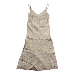 Shin Choi 8 Skinny Strap Dress Lined Side Zipper Viscose Blend
